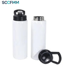 20oz/26oz Sublimation Water Bottle Stainless Steel Locking-Clip Flip-Top Straight-Drink Water Cup  for Heat Transfer Print