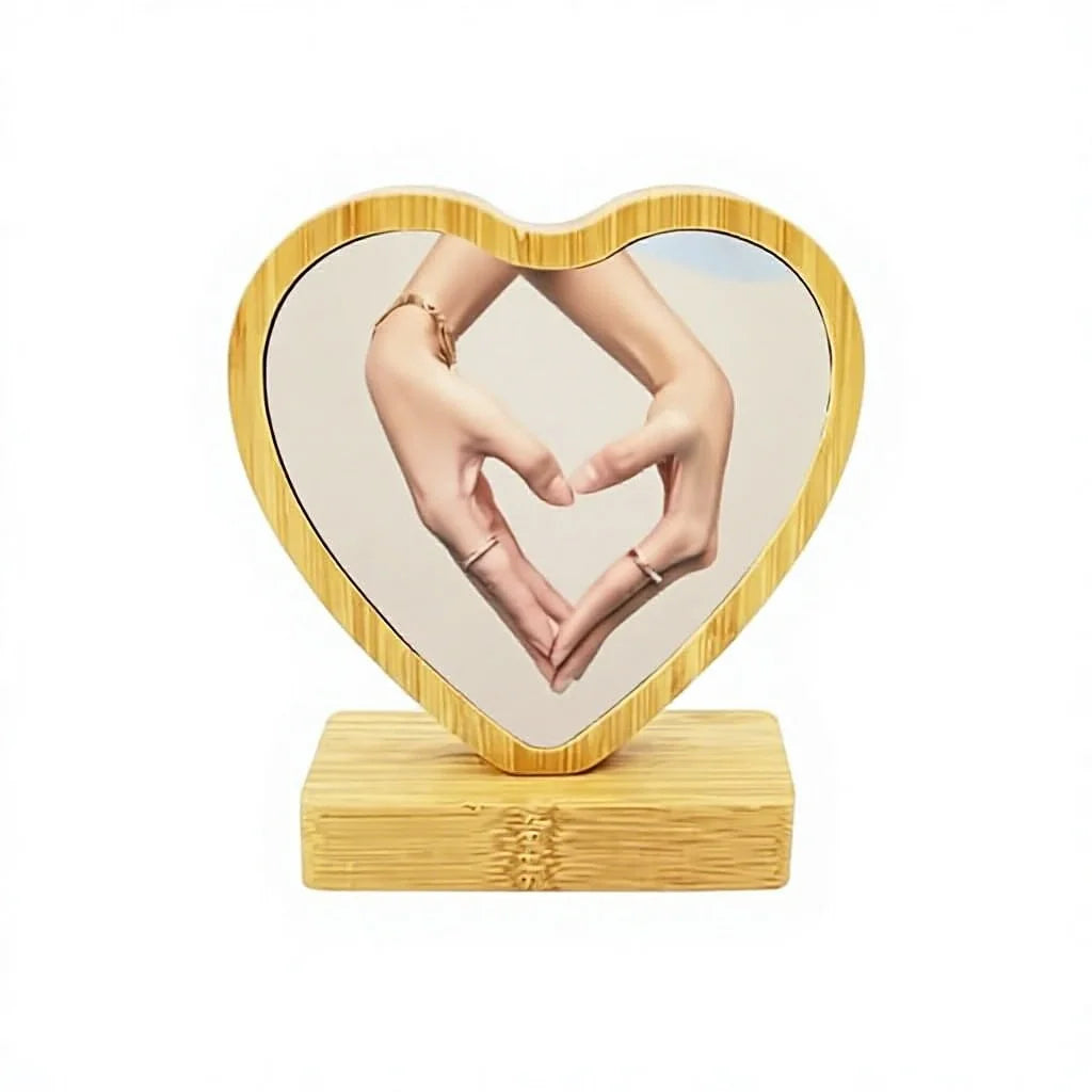5pcs Sublimation Bamboo Frame Home Decorative Diy Heat Transfer Print Photo Frame Bamboo Picture Frame Ornament For Diy Custom