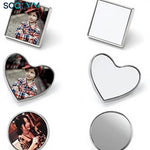 SCCFMM 60pcs Sublimation Pins Button Pin Badge Heat Transfer Buttons Badge Blank Base Sewing Pins Button for DIY Craft Making