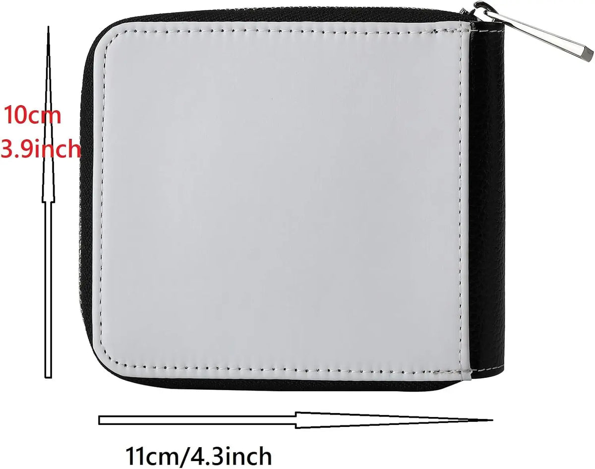 10pcs Sublimation Wallet Leather Men's Women's Zipper Card Holder Coin Purse DIY Logo Heat Transfer Crafts For Father's Day