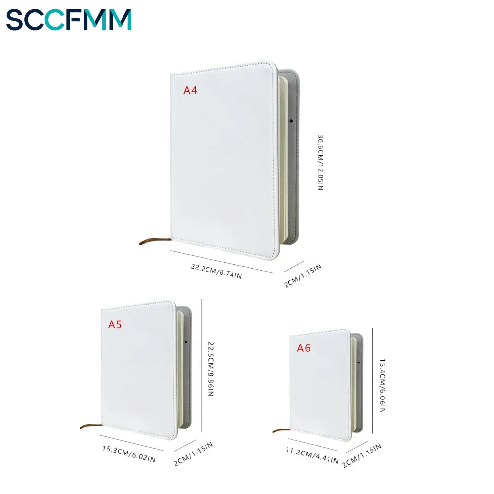 SCCFMM Business Office Faux Leather Refillable Inner Core Sublimation Thermal Transfer Print Journal Notebook