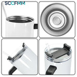 SCCFMM Thermal Sublimation 40oz Skinny Tumbler Sports Cup Colorful Handle Stainless Steel Car Water Bottle Travel Sippy Bottle