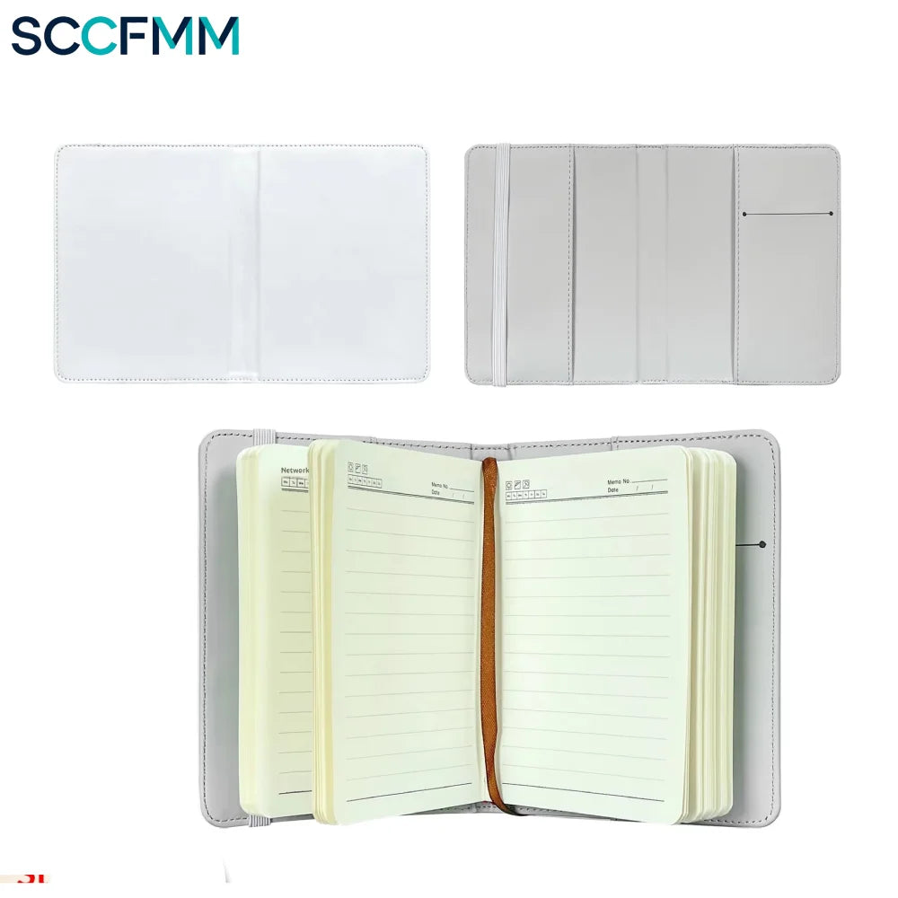 SCCFMM Business Office Faux Leather Refillable Inner Core Sublimation Thermal Transfer Print Journal Notebook