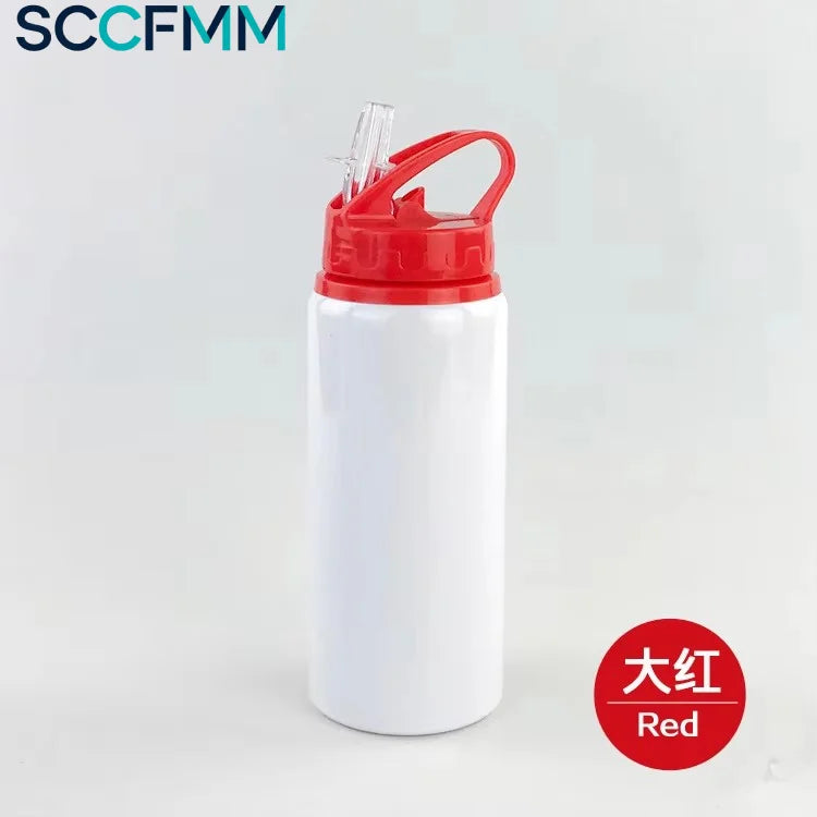 Customize Logo DIY Photo Print Aluminum Water Bottle 600ml Sublimation Blank Eco-Friendly Tea Infuser Outdoor Sports Adults
