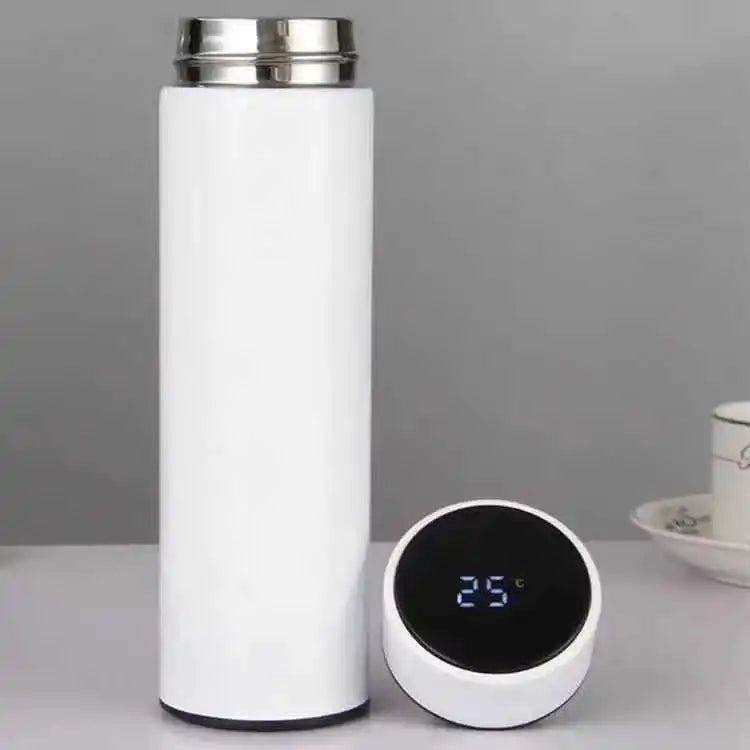 Sublimation Blanks Temperature Display Vacuum Insulated Sports Bottle Cup Custom Logo Stainless Steel Metal Smart Water Bottle