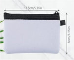 30pcs Sublimation Blanks Neoprene Zipper Coin Purse Card Holder Toiletry Pouch DIY Craft Bags with Heat Transfer Printing