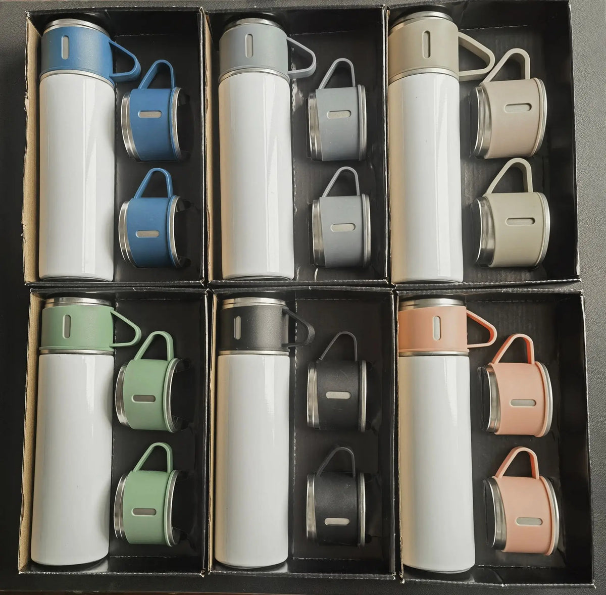 New Heat Transfer Deluxe Bullet 304 Stainless Steel Thermos Cup Sublimation Blank Coated Water Cup Gift Set With Gift Box