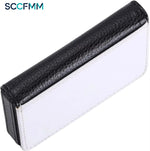 SCCFMM 12pcs Sublimation Business Card Holder PU Leather Name Card Case Pocket Heat Transfer Blank Wallet Coin Purse Card Holder Case