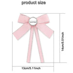 Sublimation Bow Hairpin Blue Pink Bow Hair Clips Hairpin Custom Personalized Gift for Friends Heat-transfer Print Logo Photo