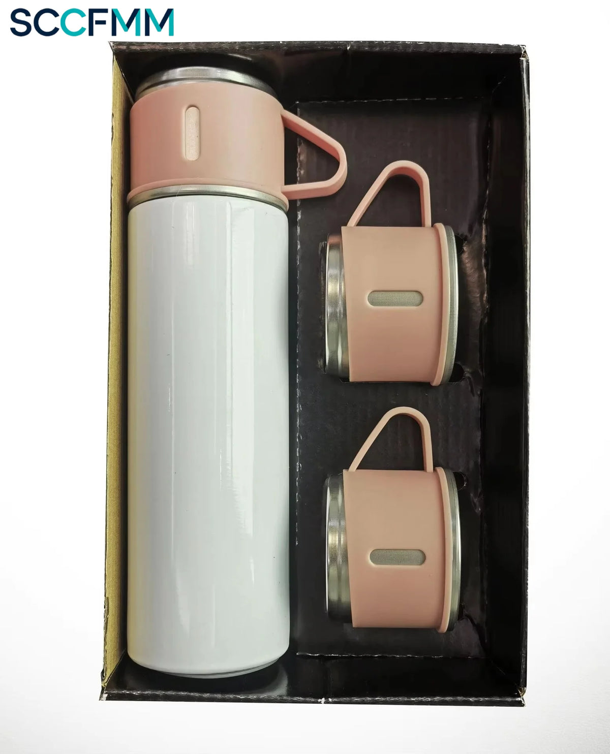 New Heat Transfer Deluxe Bullet 304 Stainless Steel Thermos Cup Sublimation Blank Coated Water Cup Gift Set With Gift Box