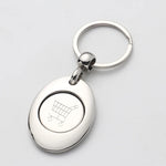Personalized Metal Pendant Keyring Universal Shopping Trolley Cart Keychain Sublimation Blanks Key Token Graduation Gift