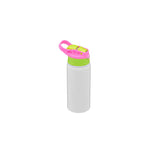 SCCFMM Sublimation Aluminum PE Sports Water Bottle White Straw Cup Coating Outdoor Bounce Cup Blanks Heat Transfer Print Logo