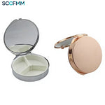Sublimation Silver Mirror Metal Detachable Pillbox
