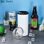 SCCFMM 4-in-1 Stainless Steel Vacuum Insulation Gift Cup Sublimation Coating Modern Minimalist Design 6-12 Hours Thermal
