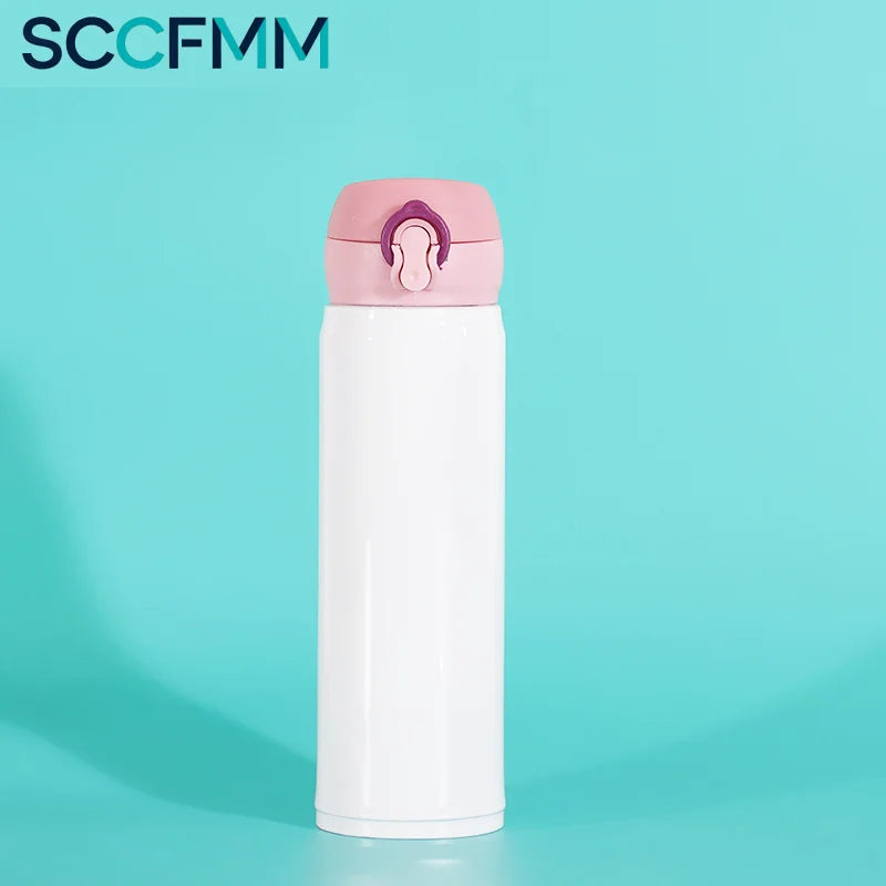 SCCFMM Direct Drink Thermos Cup Sublimation Stainless Steel Water Bottle for Heat Transfer Print Photo Picture Personalized Cup