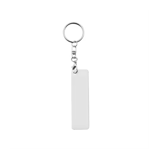 Sublimation Keychain White Aluminum Keychain DIY Double-Sided DIY Craft Keyring for Heat Transfer PrintCustom Promotional Gifts