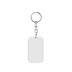 Sublimation Keychain White Aluminum Keychain DIY Double-Sided DIY Craft Keyring for Heat Transfer PrintCustom Promotional Gifts
