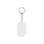 Sublimation Keychain White Aluminum Keychain DIY Double-Sided DIY Craft Keyring for Heat Transfer PrintCustom Promotional Gifts