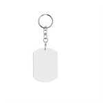 Sublimation Keychain White Aluminum Keychain DIY Double-Sided DIY Craft Keyring for Heat Transfer PrintCustom Promotional Gifts