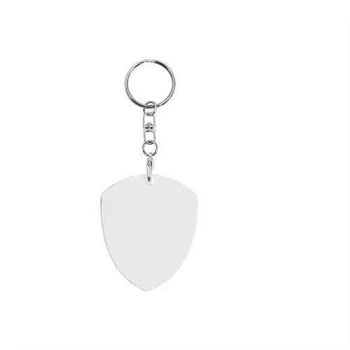 Sublimation Keychain White Aluminum Keychain DIY Double-Sided DIY Craft Keyring for Heat Transfer PrintCustom Promotional Gifts