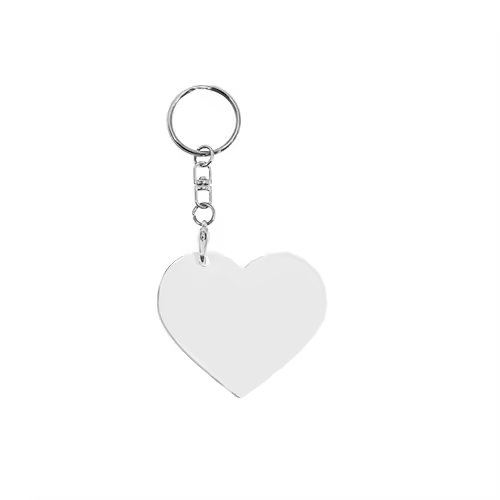 Sublimation Keychain White Aluminum Keychain DIY Double-Sided DIY Craft Keyring for Heat Transfer PrintCustom Promotional Gifts