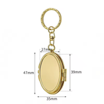 Sublimation Metal Makeup Mirror Keychain Foldable Small Square Vanity Promotional Gift Blanks Heat Transfer Print Logo