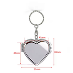 Sublimation Metal Makeup Mirror Keychain Foldable Small Square Vanity Promotional Gift Blanks Heat Transfer Print Logo