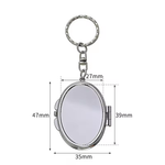 Sublimation Metal Makeup Mirror Keychain Foldable Small Square Vanity Promotional Gift Blanks Heat Transfer Print Logo