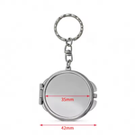 Sublimation Metal Makeup Mirror Keychain Foldable Small Square Vanity Promotional Gift Blanks Heat Transfer Print Logo